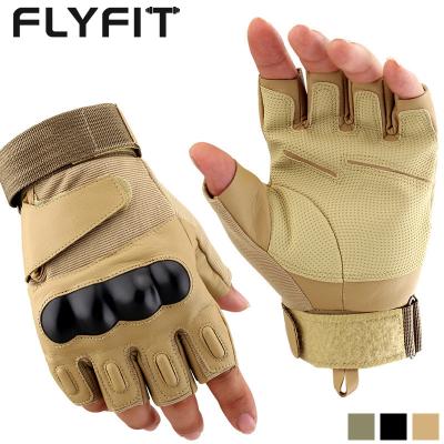 China FLYFIT Durable Half Finger Military Tactical Gloves Quality Riding Army Cut Proof Knuckle Hard Motorcycle Gloves for sale