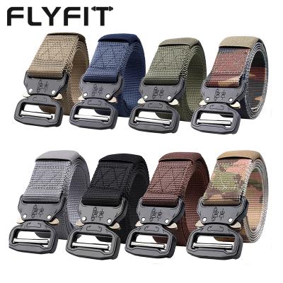 China FLYFIT Quick Release Buckle Custom Made Whole Nylon War Police Army Belt Military Tactical Belt for sale