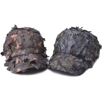 China 3D Leaves FLYFIT Wholesale Custom Camouflage Camouflage Hunting Cap Hat Military Camouflage Camouflage Hat for sale