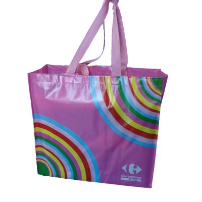 China Recycled Materials Sell Excellent Quality Custom Non Woven Laminated Raffia Fabric Wholesale Bag for sale