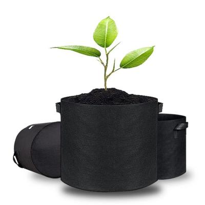 China Eco-Friendly 30 Gallons Heavy Duty Thickened Nonwoven Fabric Pots Grow Bags With Strap Handles Tan for sale