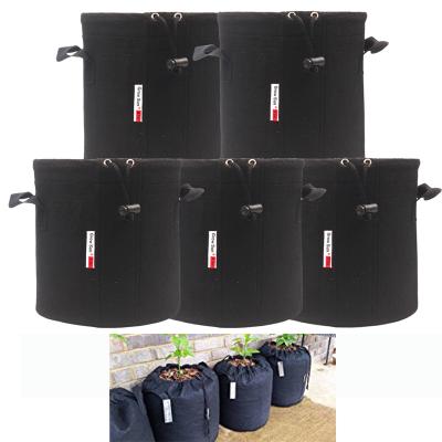 China Free Sample Eco-Friendly 1 2 3 5 10 20 30 40 50 100 200 300 Gallon All Size Non Woven Fabric Plant Pots Grow Bags With Handles for sale