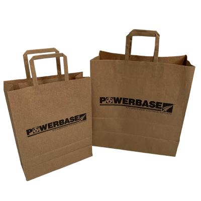 China Recycled Materials Shopping Bag Folding Handle High Quality Customizable Paper Flat Bag For Shopping for sale