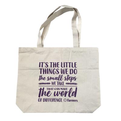 China Promotional Printed Safety Cotton Canvas Bag Tote Shopping Bag for sale