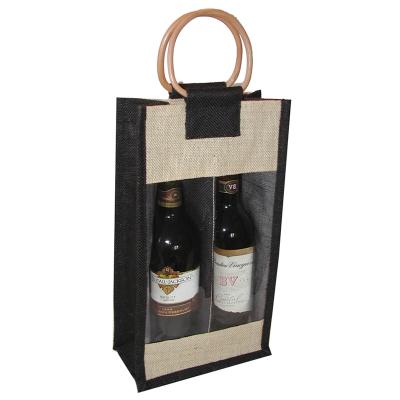 China Custom Safety Non Woven Bottle Wine Bag For Packing Nonwoven Material Wine Bag for sale