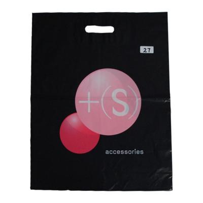 China Safety High Quality HDPE Material Custom Plastic Shopping Bag Printed Die Cut Handle Bag for sale