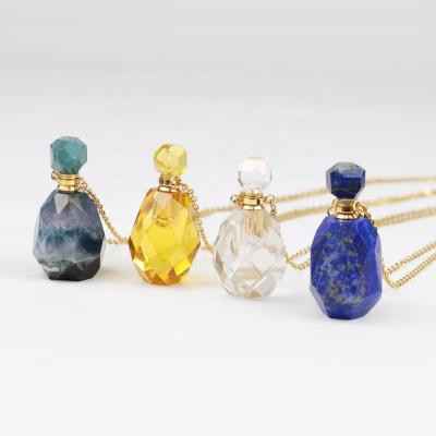 China BD-T380 BOHEMIA three-dimensional fashion perfume bottle pendant necklace, unique thin chain pendant necklace for sale