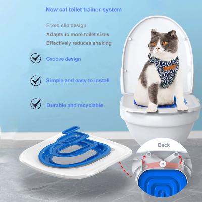 China 2022 New Quick Version Cat Toilet Trainer Cat Sandbox Rack Can Be Removed And Reused Cat Toilet Inducer Pet Supplies for sale