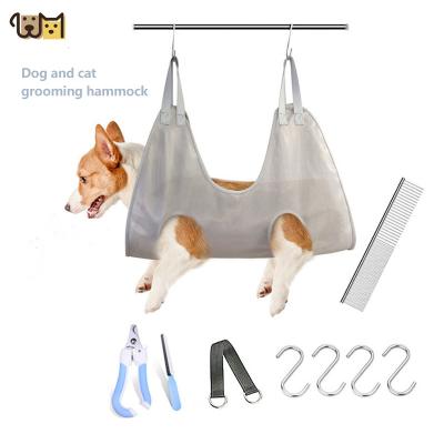 China Quick Release Factory In Stock Pet Grooming Hammock Nail Trimming For Cat And Dog Grooming Hammock Pet Supplies for sale