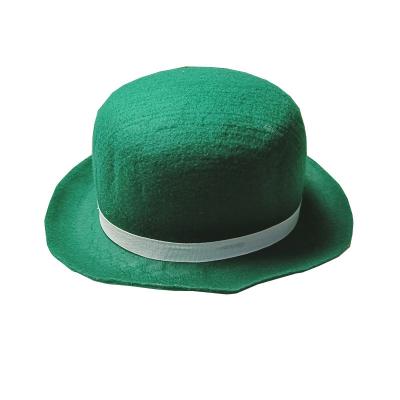 China St Patrick's Day Green Nonwoven Irish Shamrock Party Prom Hat Customized Hat Wholesale Formal for sale