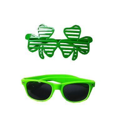 China St. Patrick's Day Saint Patrick's Day Glass Shamrock Shamrock Glass Shamrock St. Patrick's Day Sunglasses Festival Ties and Decorations Polyester Gifts Promotional for sale