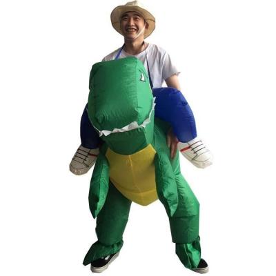 China Wholesale Polyester Adult Halloween Carnival Ride On Cartoon Costume Inflatable Unicorn Horse Duck Dinosaur Party Costume for sale