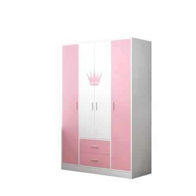 China Modern Children's Modern Design Bedroom Storage Room Cabinet Wardrobe Wardrobe Wooden Design for sale