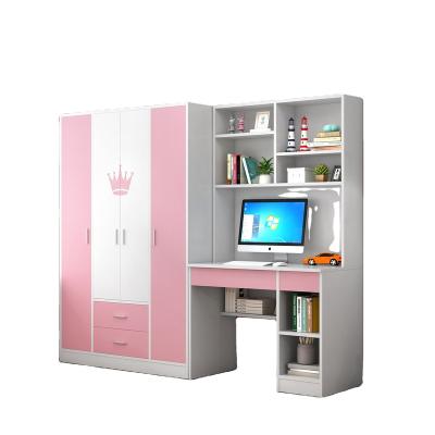 China New high quality modern built-in wardrobe and office design for sale