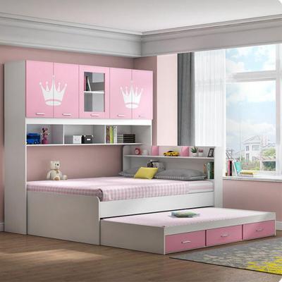 China Environmental Material Children's Bed Children's Bedroom Furniture Set Multifunctional Modern Girl's Bed for sale