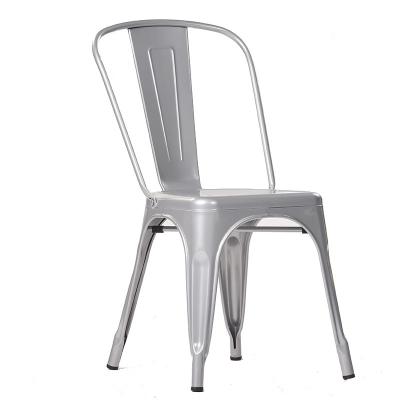 China Cheap Rustic Gray Mid Century Strong Dining Chairs Metal Frame Strong for sale