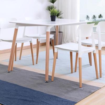 China Hot Selling Modern Rectangular Wooden Restaurant Furniture MDF Dining Table Set for sale