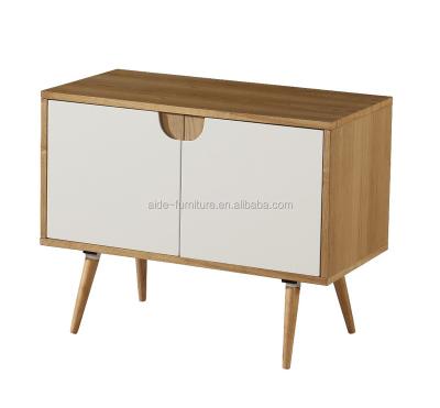 China Wholesale Scandinavia Furniture Oak Modern White Matte Paint Wooden Leg Sideboard With Drawers for sale