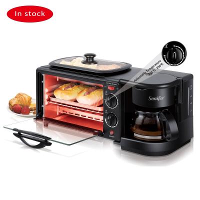 China Commercial 3 In 1 Breakfast Makers Lunch Machine Stove +toaster Oven+ Coffee Maker for sale