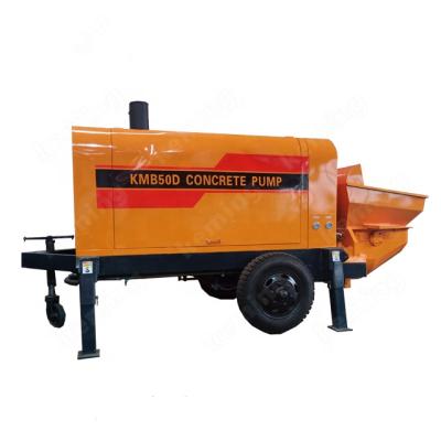 China Easy operation diesel engine concrete pump truck kmb-50 shotcrete pump for concrete transportation for sale