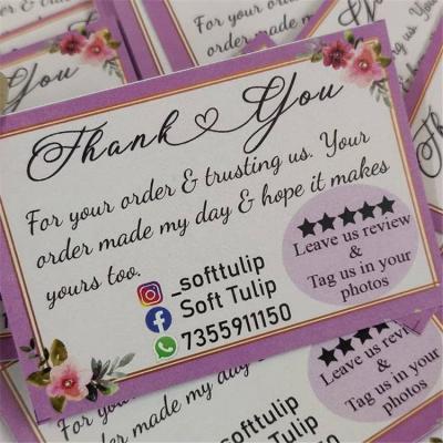 China Artificial Custom Business Card Thank You Cards For Wedding Or Anniversary for sale