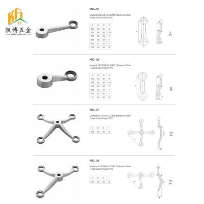 China Contemporary Modern Iron And Glass Balustrades For Stairs Handrail Stair Railing Fixing Floating Glass Clip Customized Railing Accessories for sale