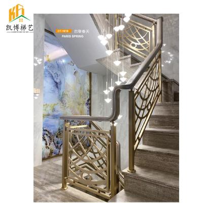 China Contemporary Factory Customized Indoor Luxury Stair Railing Metal Fencing Safety Stair Railing for sale