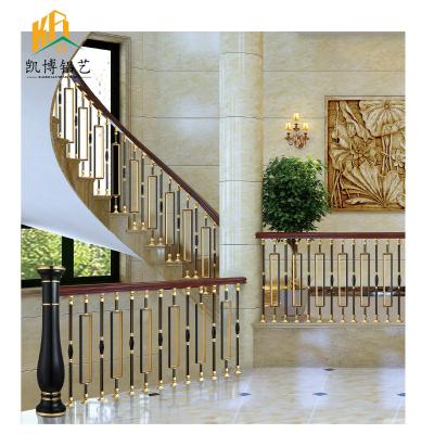 China New Metal Stairs Contemporary High Quality Wrought Iron Spiral Staircases Decorative Stair Railings for sale