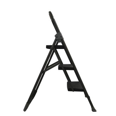 China Folding Ladders 2021 New Design Metal Portable Household Folding Steel Three Step Ladder Stools for sale