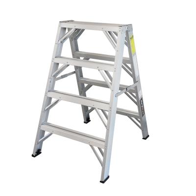 China Folding Ladders 300-Pound Duty Capacity Pedal Wide Type Ai 3-Foot Folding Sawhorse Step Ladder With Aluminum/Aluminum for sale