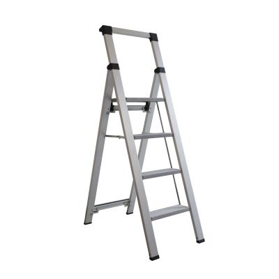 China Folding Ladders Household Easy Portable Light Weight Aluminum Universal Compact Folding Step Ladder With Handle for sale