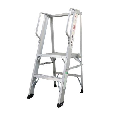 China Aluminum Folding Ladders 3 Work Platform Ladder Folding Portable Stair Step Ladder Rlb03 for sale