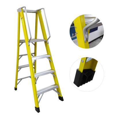 China Amazon Hot Sale Multi Function Ladders Folding Ladders and Grading Platforms 300-Pound, 4-Foot Duty Fiberglass Platform Ladder for sale