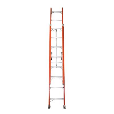 China 28' fiberglass industrial extension ladder with 300 lbs. load capacity for working near electricity for sale