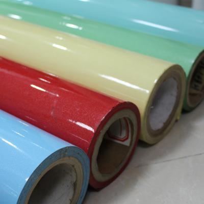 China Anti-scratch PVC Glossy Film Solid Color PVC Decor Film voor membraanpers Te koop