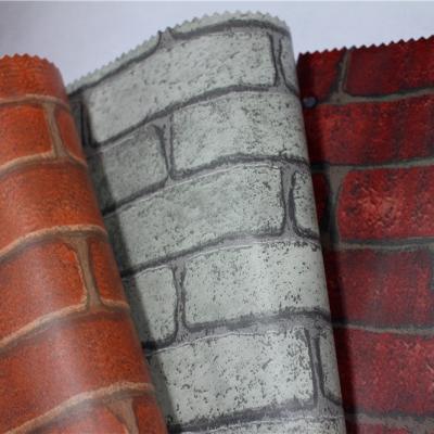 China 60cm*10m Roll Brick Design Pvc Wandstickers Waterdicht Gemakkelijk te installeren Te koop