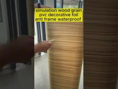 Vinyl PVC Decorative Foil With Embossed Wood Texture For Wrapping Profile Door Frame