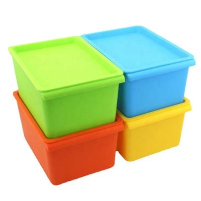 China Viable 2 Pieces 5L Pet / Medicine / Rice / Colored Durable Book / Clothes Home Plastic Storage Container Box Container With Lid for sale