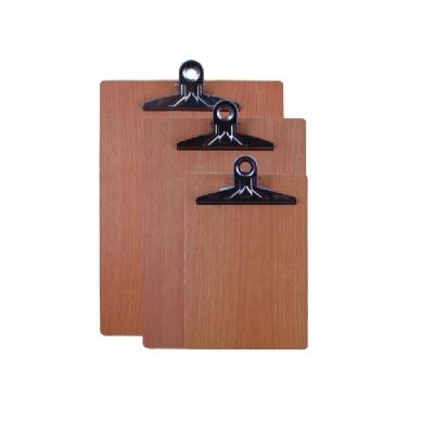 China Mordern simple factory direct A4 A5 B5 wood customized logo sublimation menu administrative size cute wooden clipboard for sale