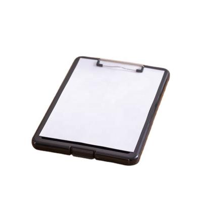 China LOW MOQ 10PCS Simple Mordern School Super A4 Letter A4 Plastic Portable Customized Size Thicken Care Storage Clipboard Box for sale