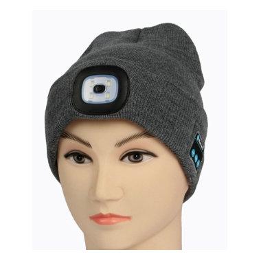 China Factory Price COMMON Custom Solid Color Knitted Beanie Display Cap With Led Light for sale