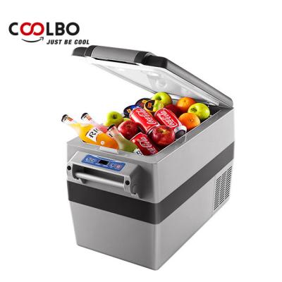 China Outdoor ABS 42l Electric Car Fridge Ice Cooler Using Portable Freezer 12v 24v Mobile for sale