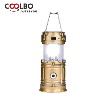 China Garden Coolbo Luminous Portable Camping Lanterns Camping Lamp Outdoor Light Rechargeable Led Torch Led Camping Light Solar Lantern for sale