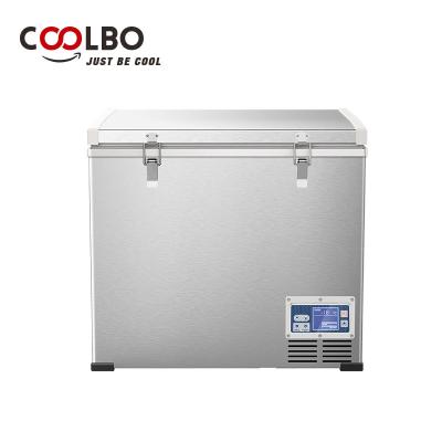 China SUS304 75 Liter Stainless Steel Caravan Camper Camping Fridge DC 12 Portable Deep Freezer 24V Freezer for sale