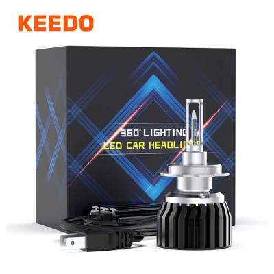 China Fan new smallest 28000lumens rated 200w 360 car bulb auto parts led headlight h1 h4 h7 h8 h9 h10 h11 hb3 hb4 hir2 for lens project for sale