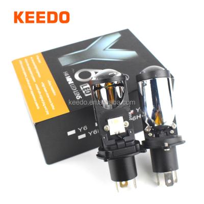 China Super High Low Fan Beam MINI Projector Y6D H4 LED LENS Car Headlight Bulbs Y6 Y7 Y8 for sale