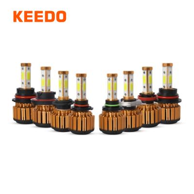 China 4sides Golden Lighting X6 Car Bulb 16000Lumen 80W 6000K H4 LED H11 H16 9005 Headlight H7 Led 9006 9007 H4 Led H7 for sale