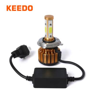 China Hotselling 4 side lighting 4sides canbus led car headlight H4 H7 9004 9007 H11 9005 cob X6 led headlight for sale