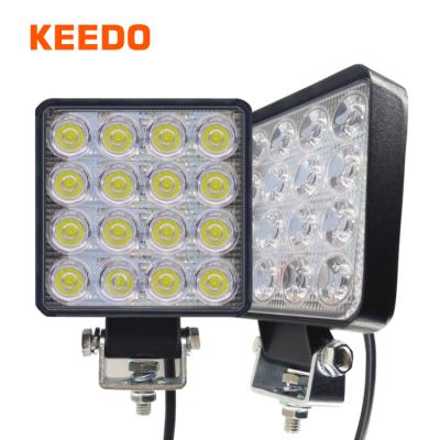 China Square KEEDO 12V 24V 48W Off Road Led Work Light With Customized Package Box for sale