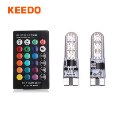 China Univeral 2020 921 168 T10 RGB 5050 Colorful Car Factory Lights W5W 194 Led With Remote Control for sale